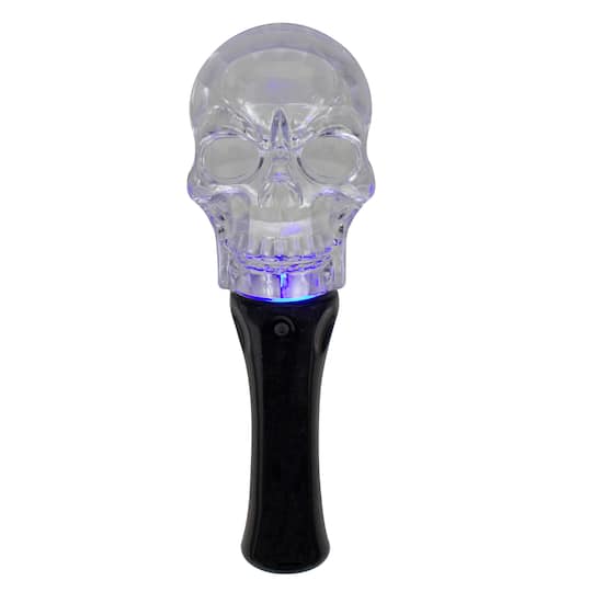 9&#x22; LED Transparent Multi-Function Halloween Skull Light